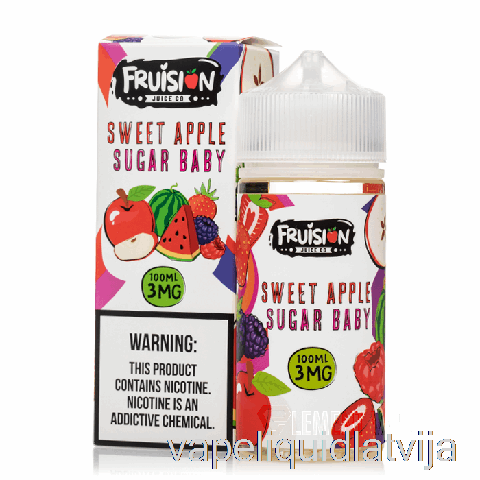 Saldais ābols Cukurs Baby - Fruision Sula Co - 100ml 3mg Vape šķidrums